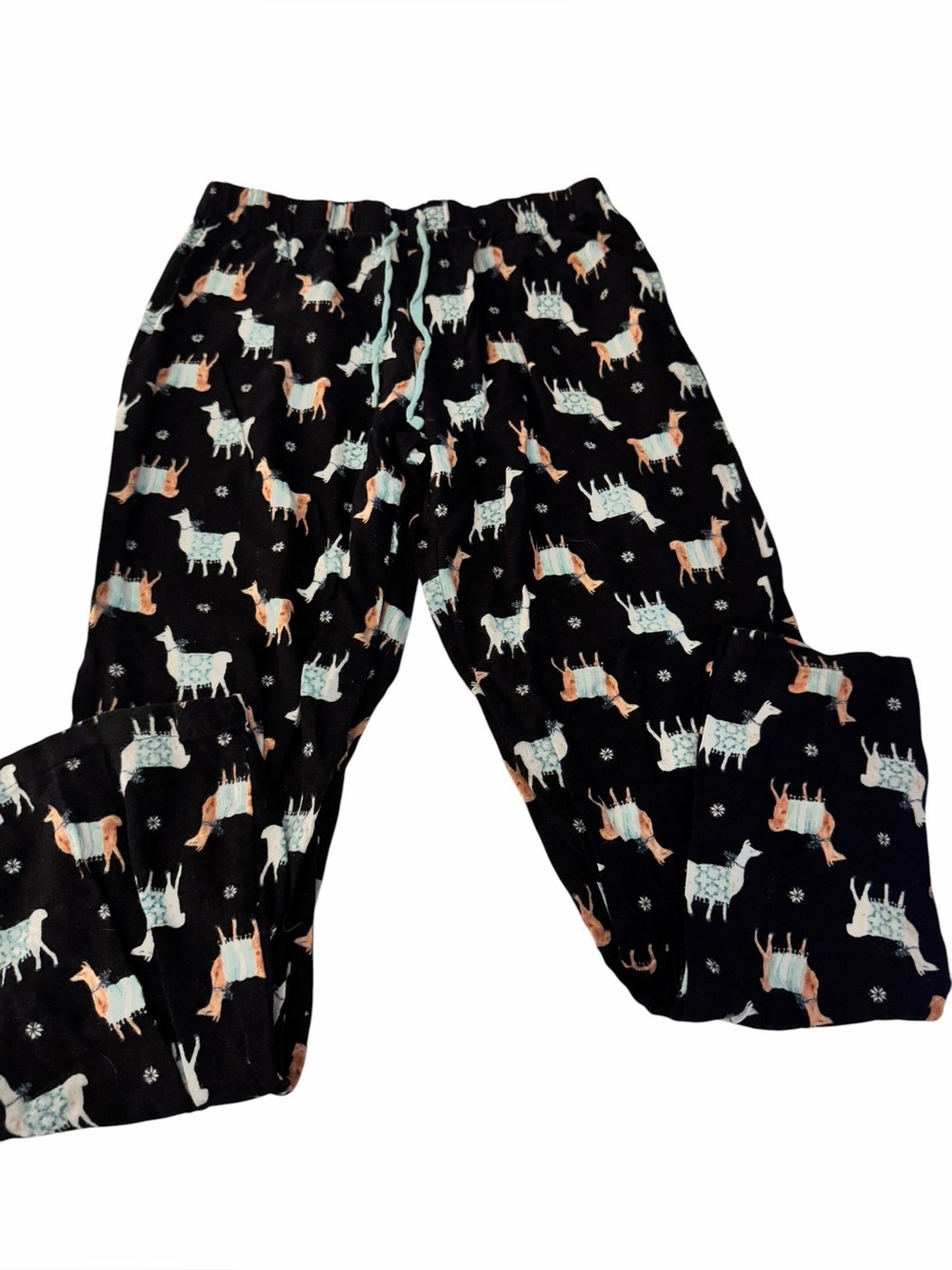 Sonoma Black and Blue Pajama Bottoms with Playful llama Print